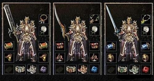 1.80复古传奇战神套、圣魔套、真魂套装备展示